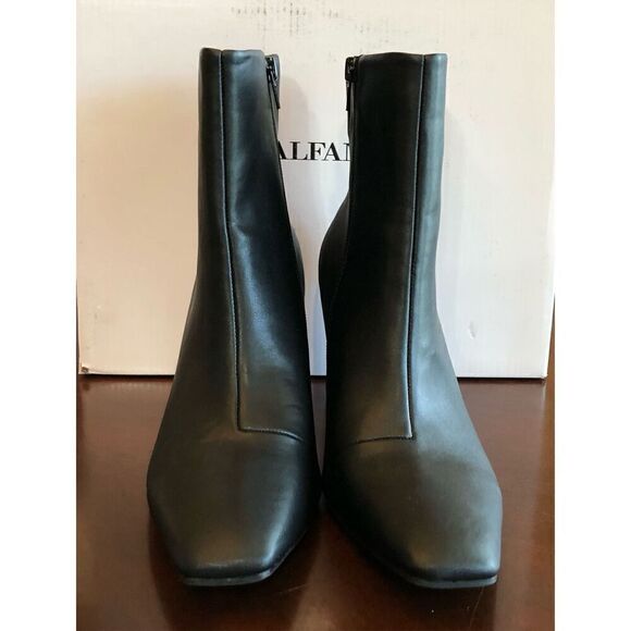 ALFANI - 🎉HP🎉 NIB - L Sz 9.5 Terrie Faux Leather Block Heel Ankle Booties/Black - Picture 2 of 16